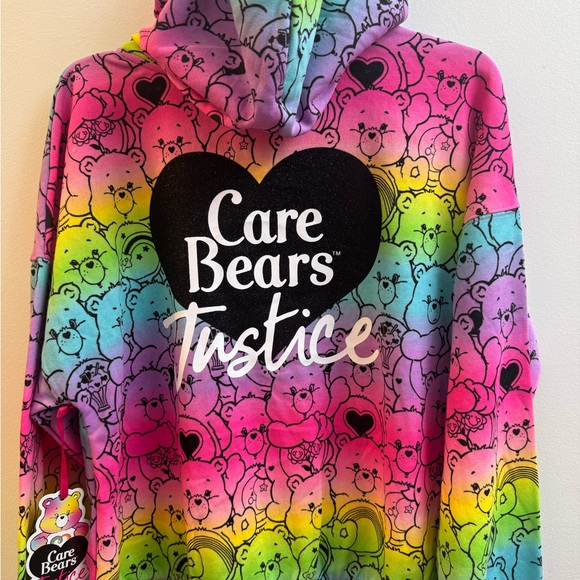 Justice Care Bears Hoodie - Pink, Yellow, Blue - Picture 5 of 6